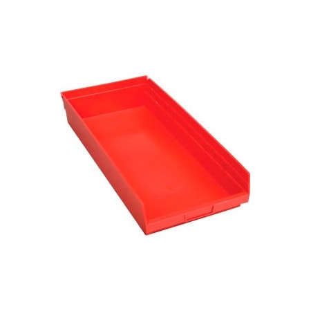Quantum Storage Systems Shelf Storage Bin, Plastic, Red, 6 PK QSB116RD